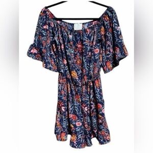 Hyped Unicorn Womens Romper - Black Floral Combo - Ruffle - Sz S - EUC